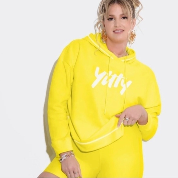 Yitty Major Label EP Hoodie Sweatshirt By Lizzo Fabletics Yellow Medium - Picture 1 of 6